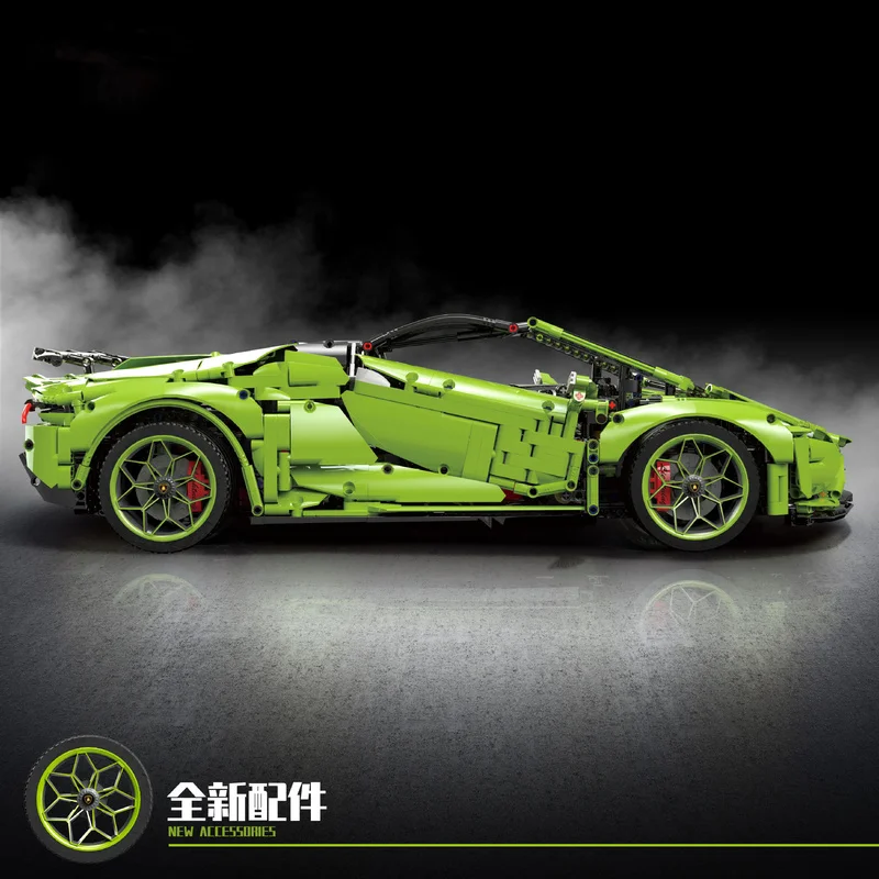 Зелёный Супер спортивный автомобиль модифицированный блок питания модель