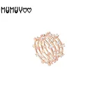 Модные ювелирные изделия высокого качества swa1:1, 2020 новые очаровательные четыре составные кольца Женские Романтические блестящие снежинки со стразами женское кольцо