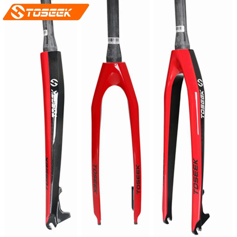 Велосипедная вилка TOSEEK жесткая из углеродного волокна дисковый тормоз 26 ER/27 5 ER/ 29