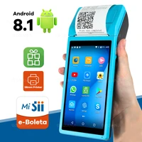 wifi android phone rugged pda printer 58mm wireless thermal mobile pos handheld terminal camera 1d 2d qr barcode reader