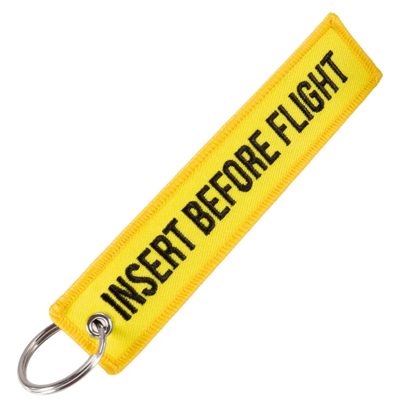 

New 2020 Insert Before Flight Keychain Fashionable Multi-Color Keychains Motorcycle Auto Parts Embroidery Foreign Trade Key Ring