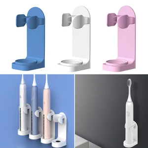 1pc creative traceless stand rack toothbrush organizer electric toothbrush wall mounted holder space saving bathroom accessories free global shipping