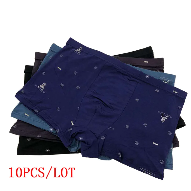 10PCS / LOT Men Underwear Men's Underpants Plus Size Comfortable Men's Shorts  Radom Style Mens Underwear U Convex Panty