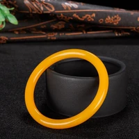 natural chinese yellow hand carved round bar jade bracelet fashion boutique jewelry womens bracelet popular gift