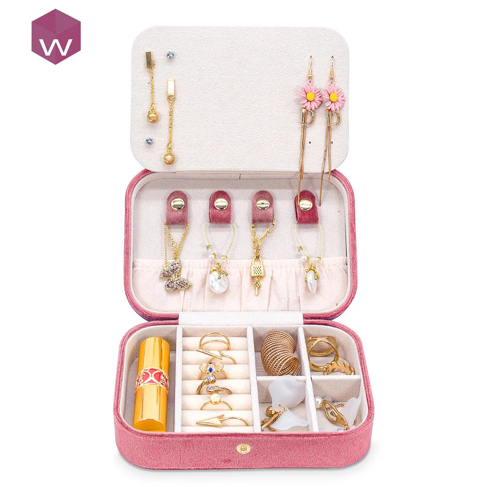 Ring Earring Necklace Jewellery Case Travel Jewelry Box Leather Jewelry Organizer