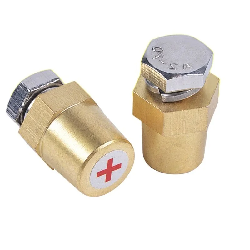 Female Stud Post Adapter 3/8'' Internal Thread Brass Battery Stud Connector Copper Column Car Battery Modified Stud With Screw