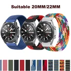 Ремешок Соло для Samsung Galaxy watch 3 46 мм 42 мм active 2Gear S3, плетеный браслет для Huawei watch GT22ePro, 22 мм 20 мм