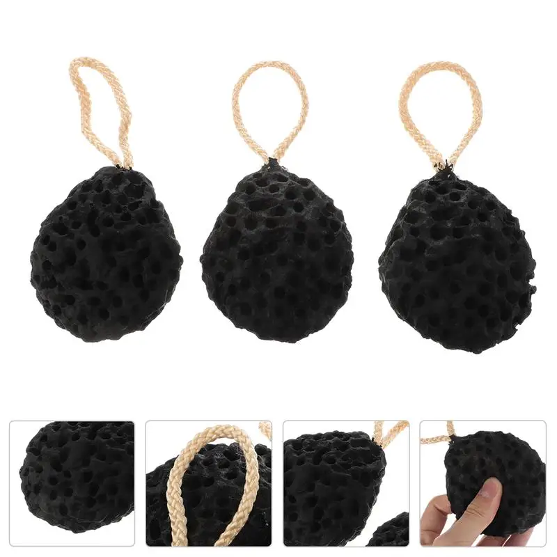 

3Pcs Shower Bathing Drop-shaped Brushes Massage Sponge Bathing Scrubbers