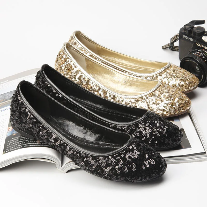 

Балетки женские на плоской подошве, повседневные Мокасины, без застежки, лоферы, большой размер 41, весна-осень