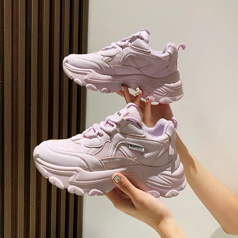 Женские кроссовки на массивной платформе дизайнерская Модная брендовая