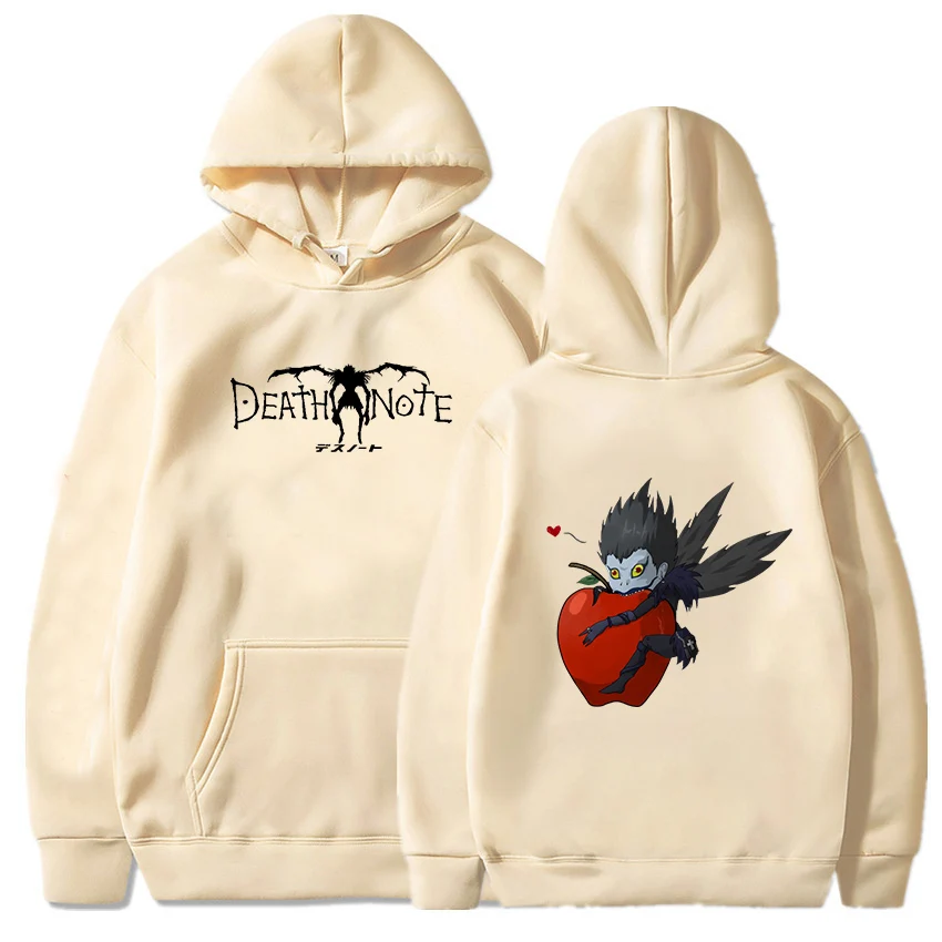 

Death Note Japanese Anime Print Women's Clothing Shinigami Ryuk Long Sleeve Women Hoody Harajuku Casual Female Tops Streetwear