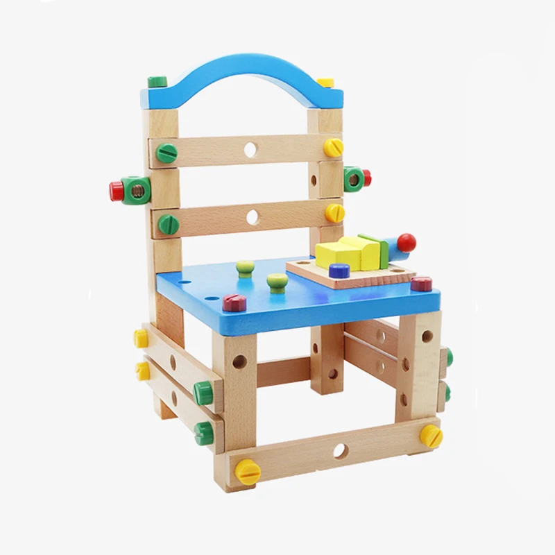Multi functional combination hands-on detachable chair dismounting screw children nut educational toy boy | Мебель