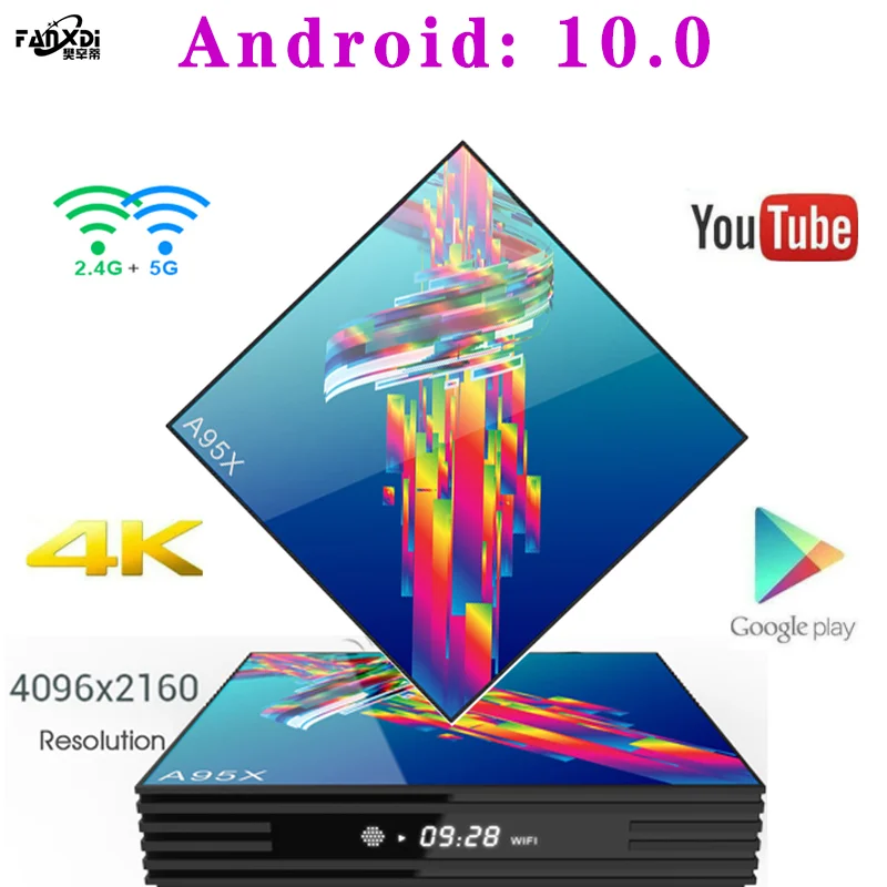 FANXDI Tv box Android 10.0 A95X r3 smart tv 4k Android box 2.4G/5G WiFi Bluethooth Smart Android Tv box FANXDI Tv box Android 10.0 A95X r3 smart tv 4k Android box 2.4G/5G WiFi Bluethooth Smart Android Tv box