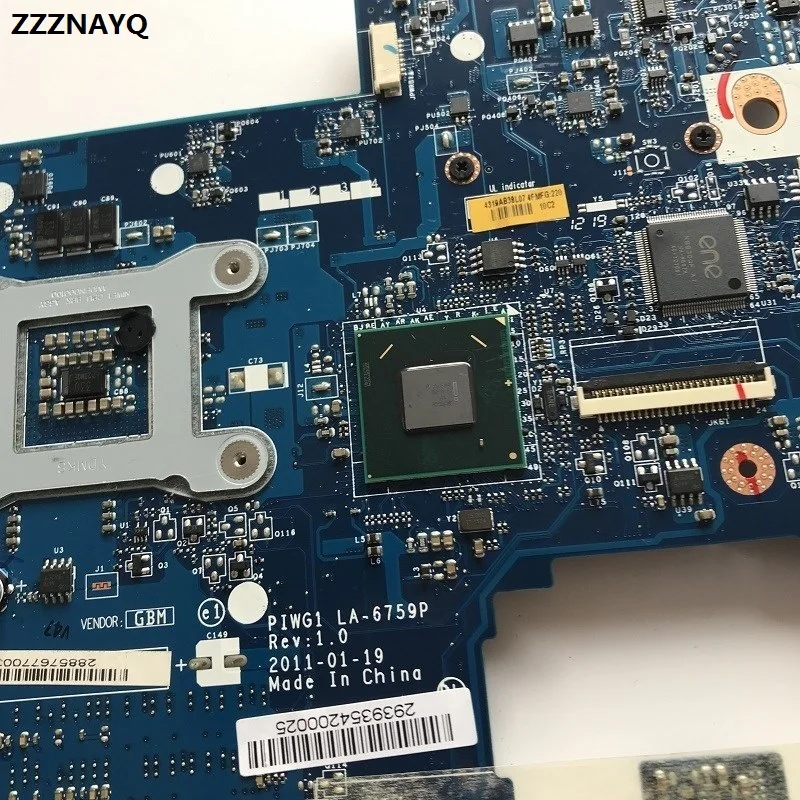 PALUBEIRA для lenovo G470 Материнская плата ноутбука HM65 DDR3 GMA HD 3000 PIWG1 LA 6759P Протестирована