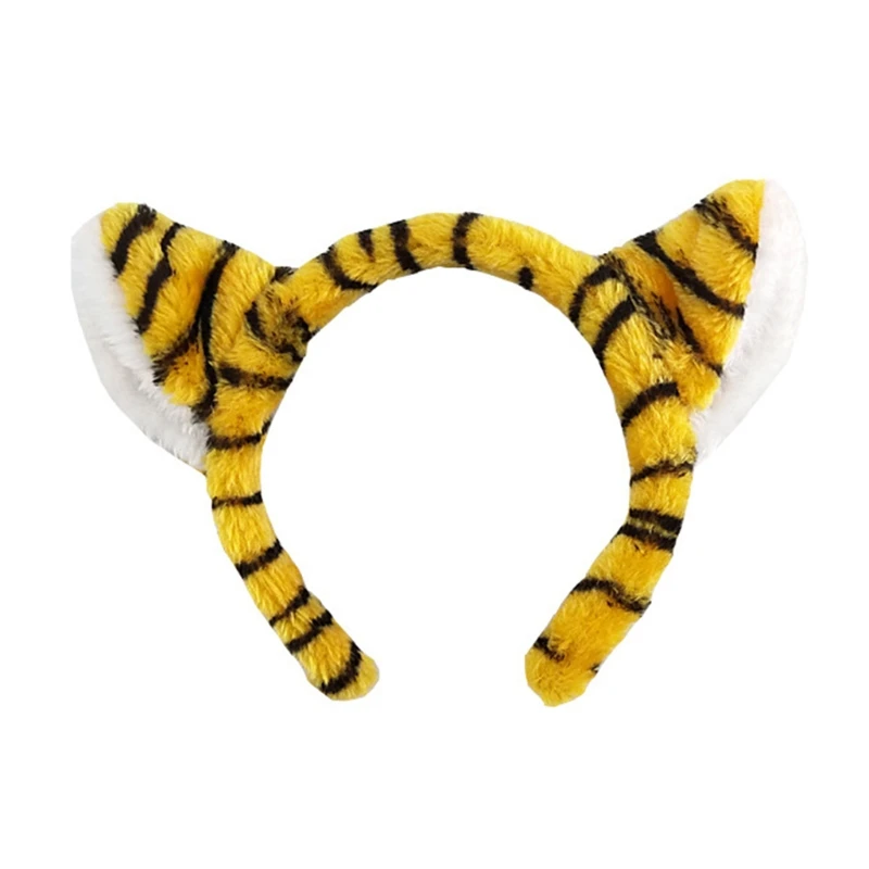 Повязка на голову с ушками животных джунглей зоопарк Мультяшные животные набор