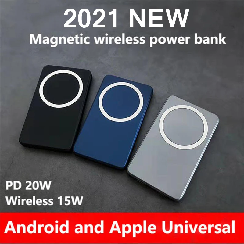 

15W Magnetic Wireless Power Bank 2021 NEW Mobile Phone Fast Charger For iPhone 12 13 Pro Max 10000mAh External Auxiliary Battery
