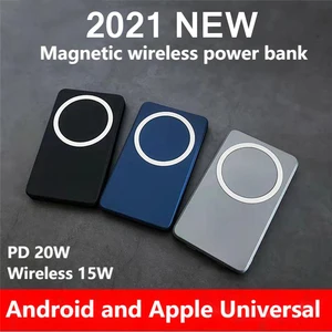 15w magnetic wireless power bank 2021 new mobile phone fast charger for iphone 12 13 pro max 10000mah external auxiliary battery free global shipping