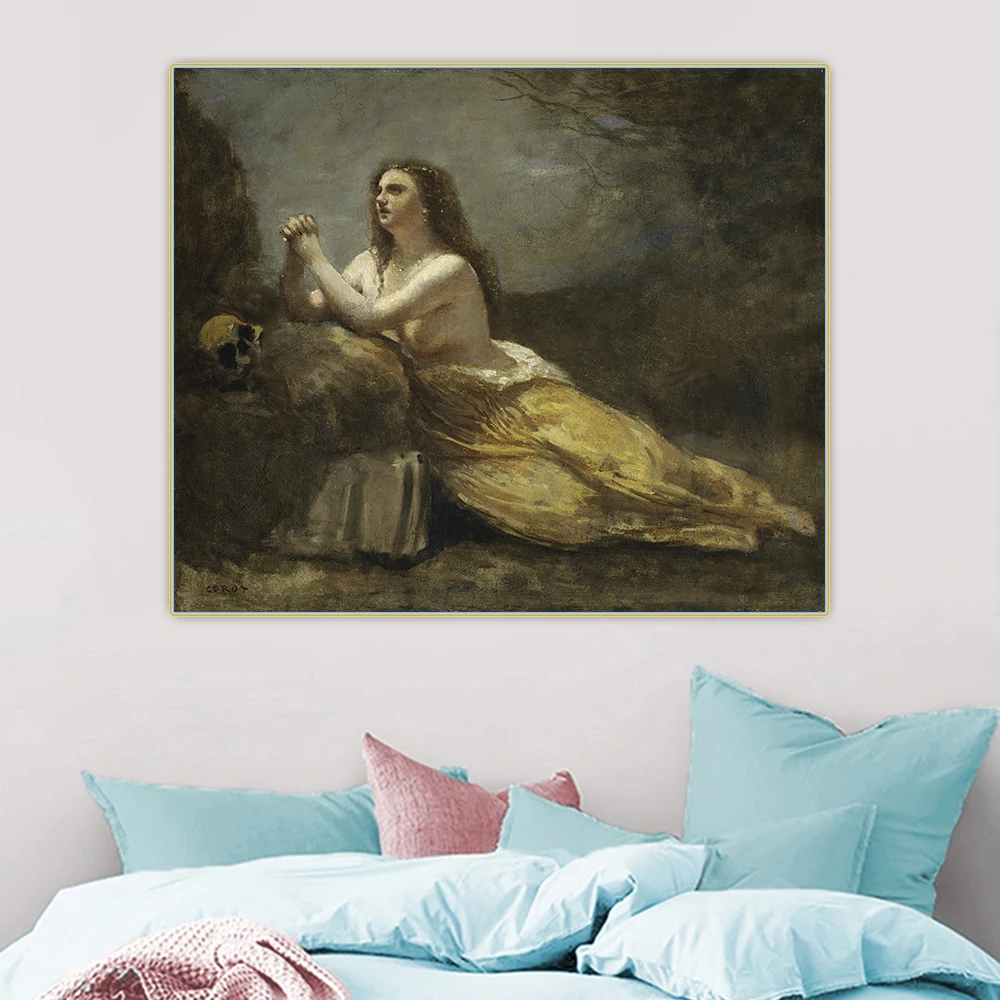 Citon джинс Батист Камилла Коро 》 Мэри магдален в молитве картина маслом на холсте