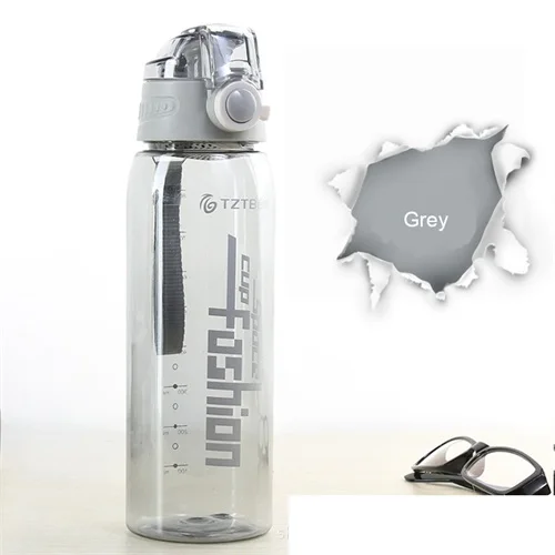 Grey JOUDOO 550/700/900 мл Пластик Спортивная бутылка для воды с Нержавеющая сталь фильтр Питьевая Посуда на открытом воздухе велосипед Бутылка воды 45 - Цвет: Grey