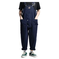 mens loose working clothing pockets cargo bib overalls straight pants jumpsuits coveralls