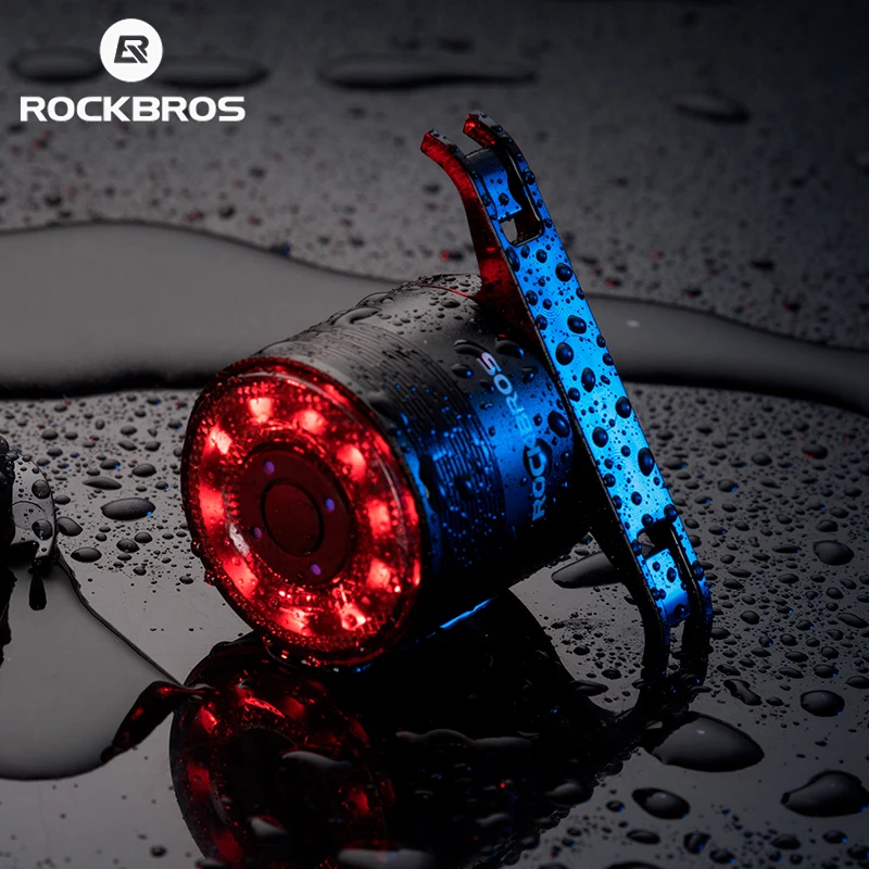 

ROCKBROS Bicycle Rear Light USB Charging Safety Warning Cycling Light Colorful Bicycle Tail Light Bike Light Bike Accessories