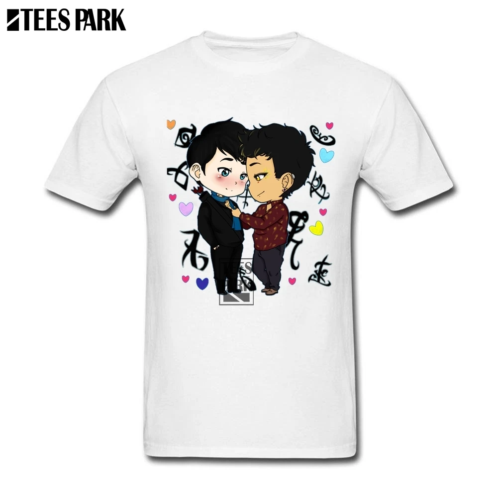 Funky Alec Lightwood shadowhunter Новинка футболки мужские тонкие футболки спортивные Новая модная крутая футболка для мальчиков-подростков - Цвет: Белый