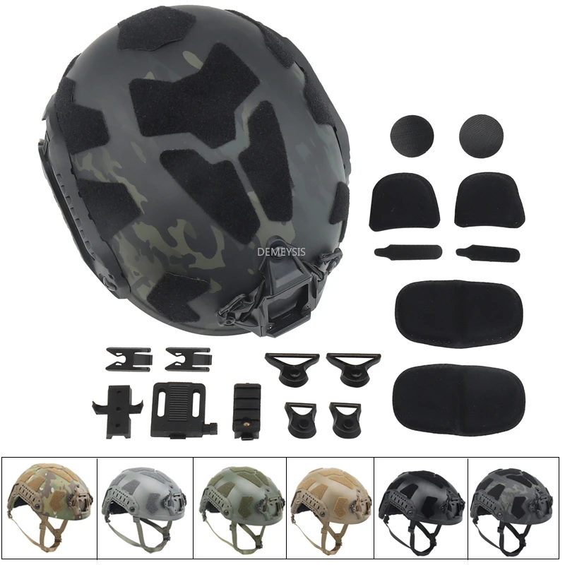 

Tactical Half-covered Helmet Impact Resistant Head Protector Shooting Airsoft Combat Helmet Military Paintball CS Wargame Helmet
