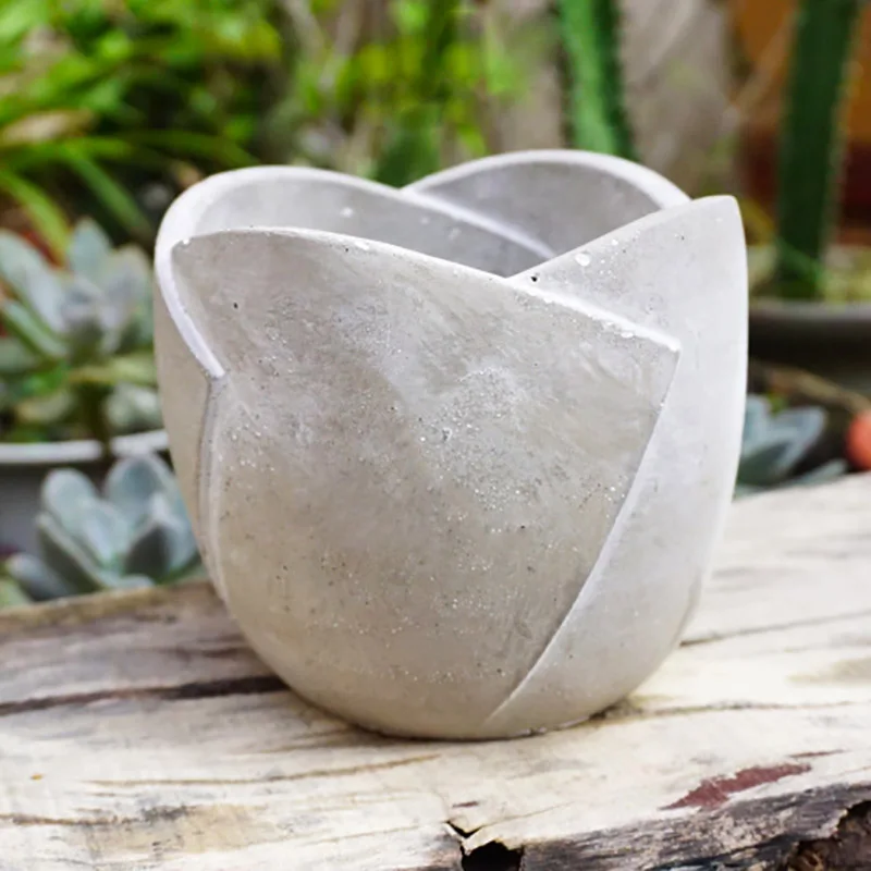 Цветочная силиконовая бетонная форма для цемента плантатора ручной работы