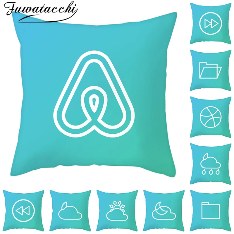 

Fuwatacchi Cartoon Symbol Cushion Cover Simple Style Pattern Throw Pillow Covers for Couch/Car Home Decor Pillowcase 45x45cm