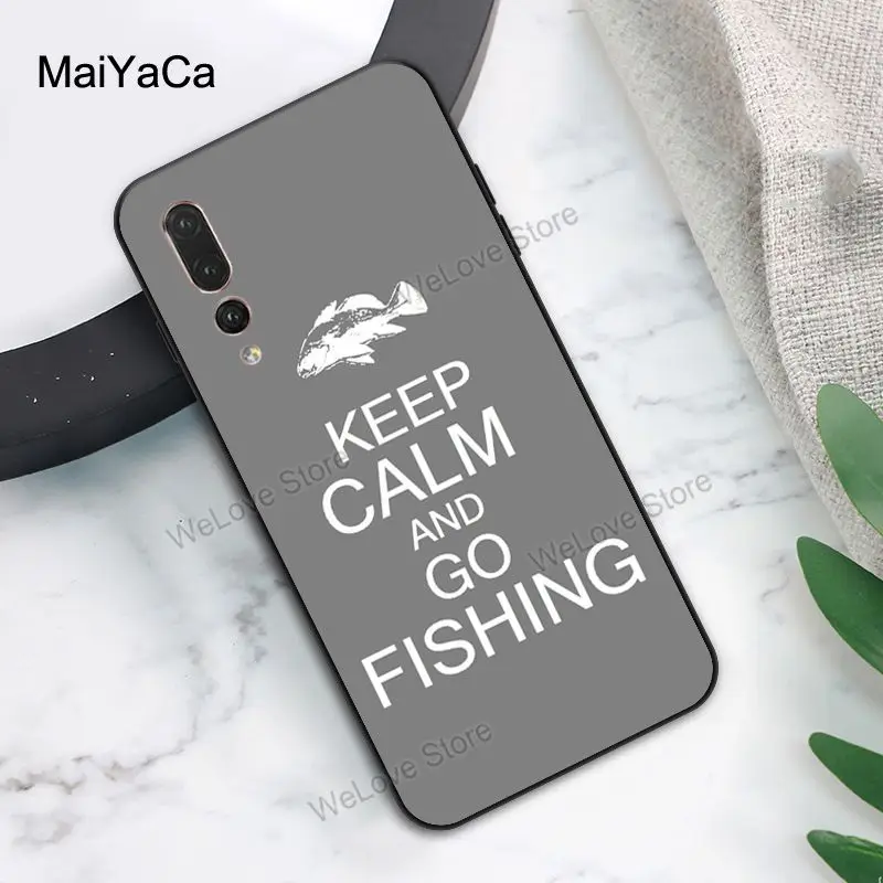 Рыболовный чехол MaiYaCa Keep Calm and Go для Huawei P Smart 2019 Z P10 P20 Lite P40 P30 Pro Mate 10 30 20 - купить по
