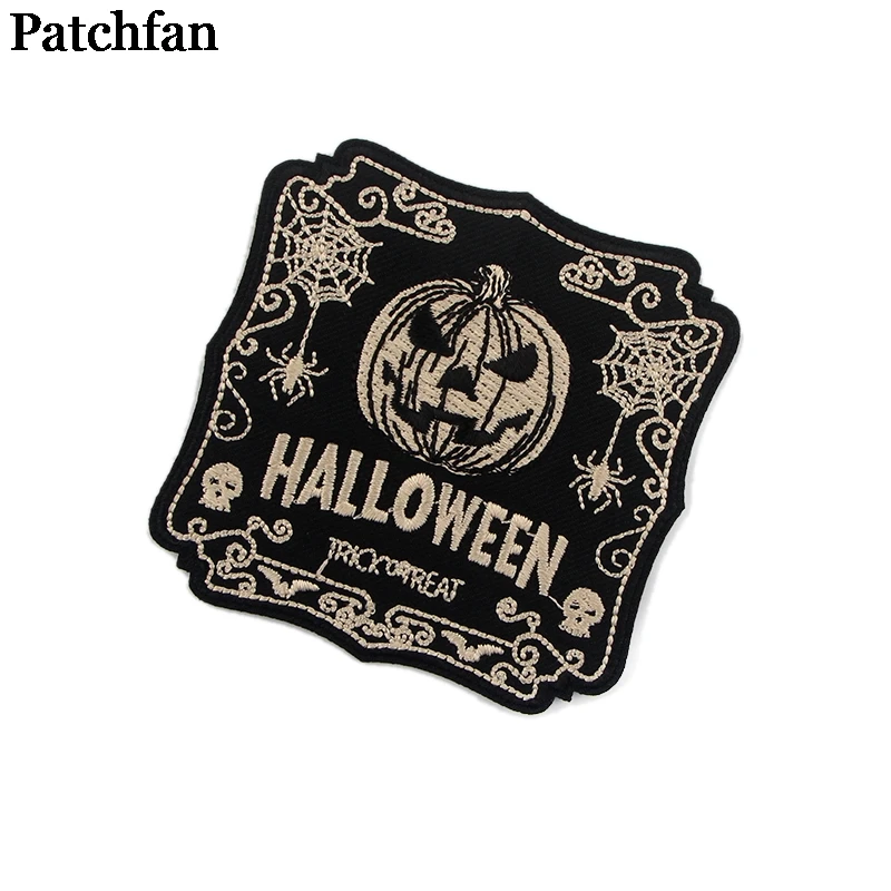 Patchfan Haloween утюжок на заплатках для одежды вышитые аксессуары для лоскутного шитья мультфильм аниме индивидуальные нашивки оптом A2273