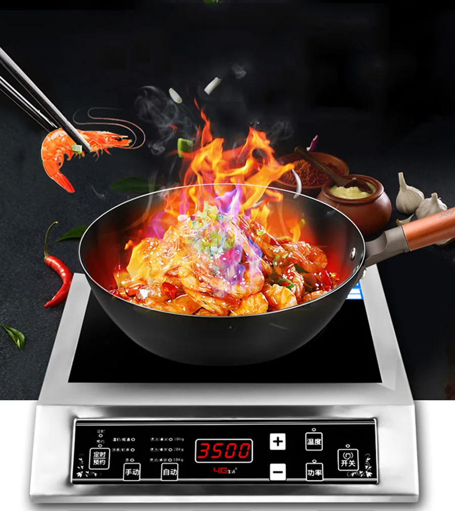 Высокомощная электромагнитная печь 3500 Вт коммерческая индукционная плита