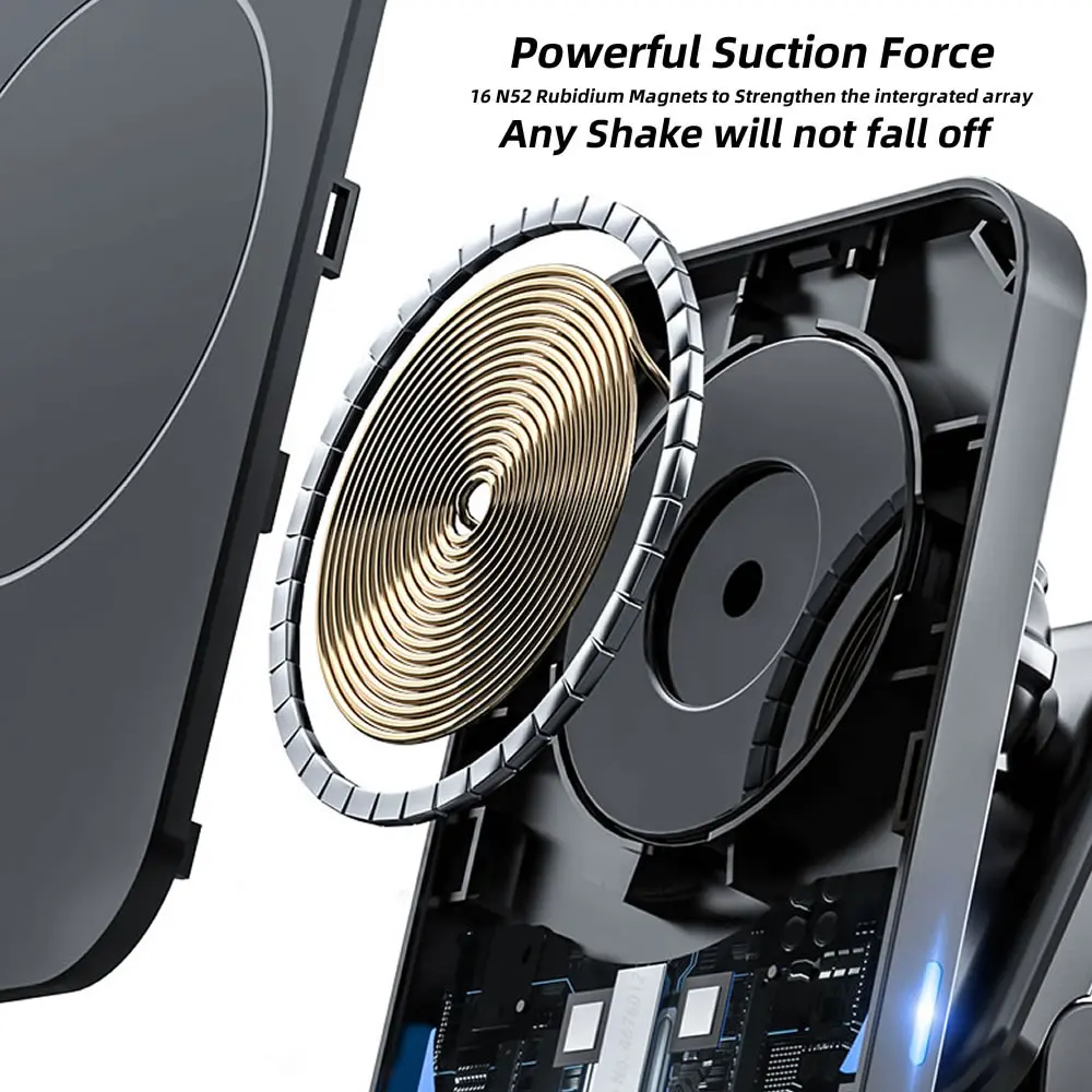 Магнитный автомобильный держатель для телефона на вентиляционное отверстие 15 Вт