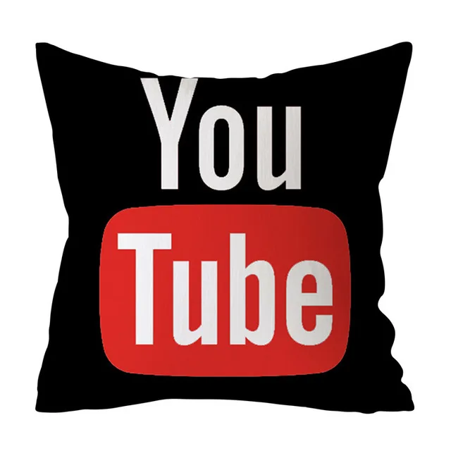 Декоративная Наволочка на подушку Чехол с буквами и цифрами youtube хлопковая