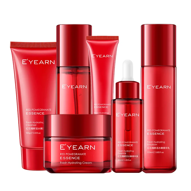 

Red pomegranate six sets of set box essence moisturizing cosmetics beauty salon skin care