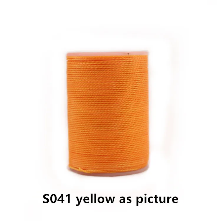 S041 yellow Распродажа DIY диаметр 0,55 мм кожаная круглая Вощеная швейная нить ручная прошитая полиэфирная круглая Вощеная цветная нить 40 цветов - Цвет: S041 yellow