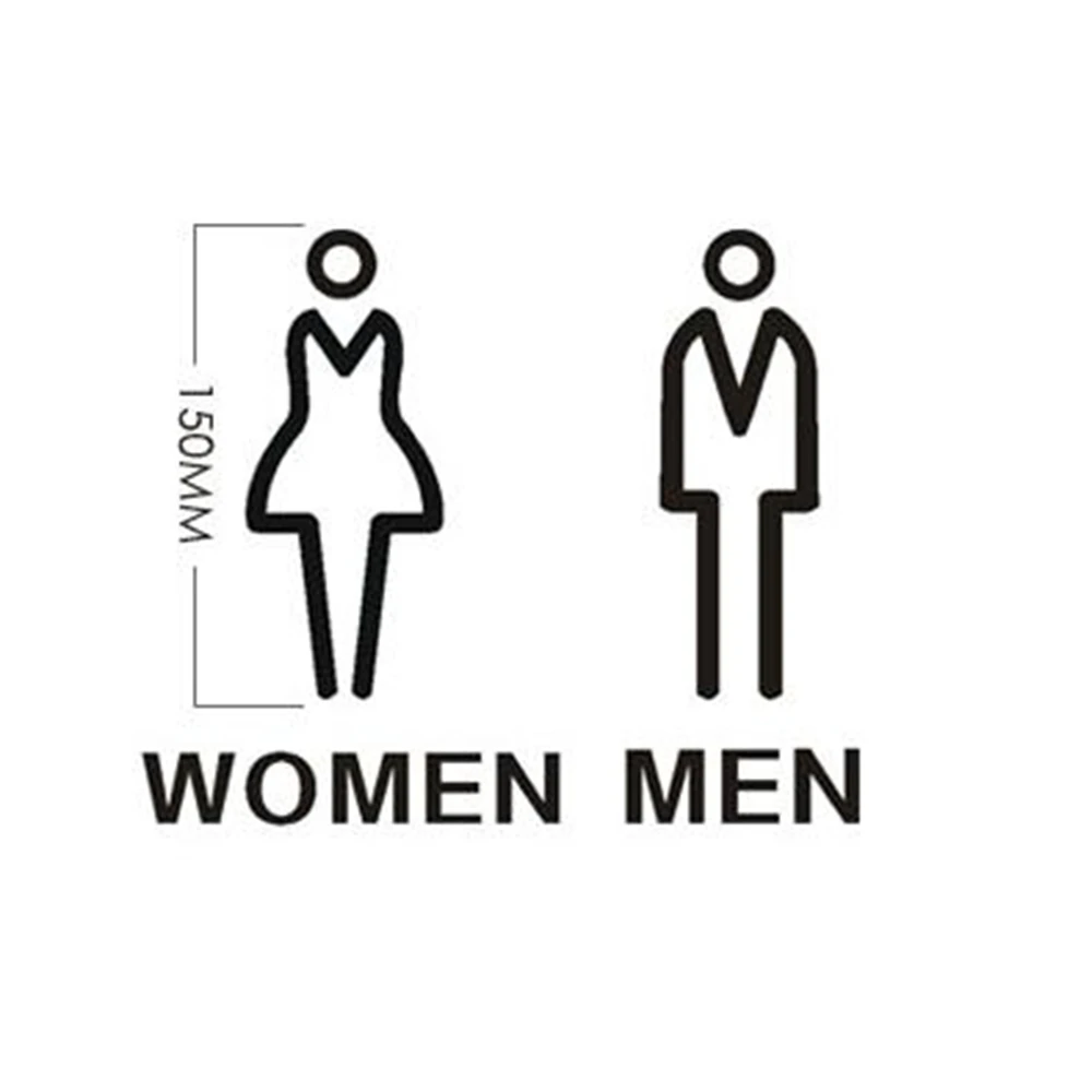 

Letter 3d Wall Icon Sign Acrylic Sticker Customized Lilliputies Label Toilet Wc Washing Room Door Sign Board Wall Signage Plate