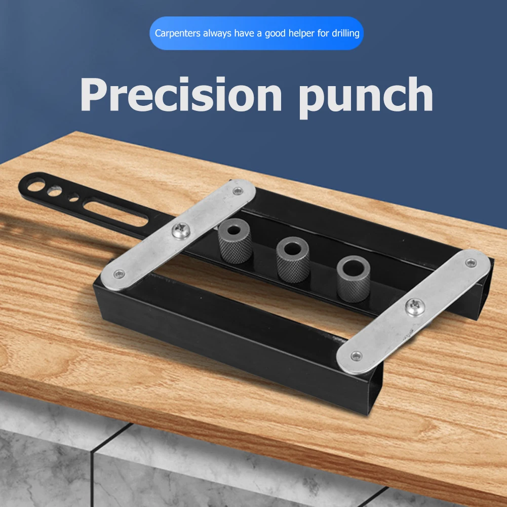 

Practical Level Ruler Wooden Construction Hole Drill Guide Locator Template Door Cabinets DIY Tools for Carpentry