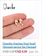 Chandler Hot 316L Stainless Steel Mickey Earrings For Children Kids Mouse Jewelry Cute Lovely Animal Black Rose Color Bronics