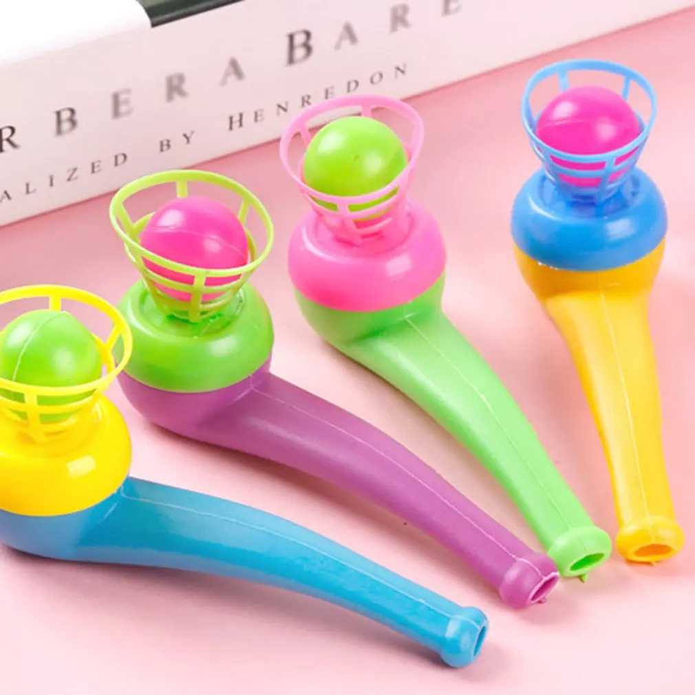 

Floating Blow Balls Tube Toy Classic Traditional Plastic Suspension Blowing Ball Recall Children Toy Kids Holiday Gift