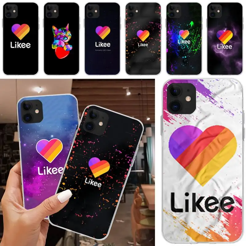

Likee Cat Bear Love Heart Phone Case Matching Coque Transparent For Iphone XR 11 12 13 Pro X XS Max 6 7 8 6s Plus SE2020 Case