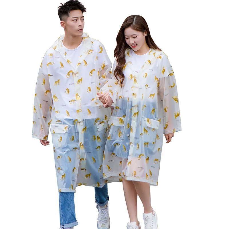 

Long Raincoat Single Men and Women Outdoor Fishing Rainwear Transparent Thickened Riding Fashion Adult Mackintosh
