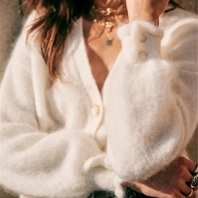 

Женский однобортный Кардиган с V-образным вырезом