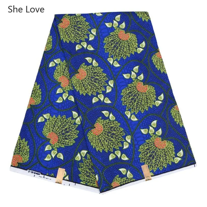 Тканевая ткань Chzimade из натурального воска с цветочным принтом 1 ярд африканская