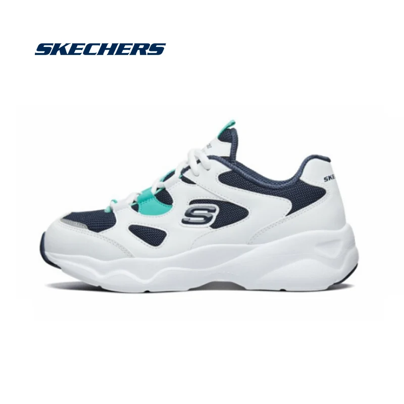 Женские кроссовки на платформе Skechers Оригинальные из натуральной кожи 88888364-WBK |