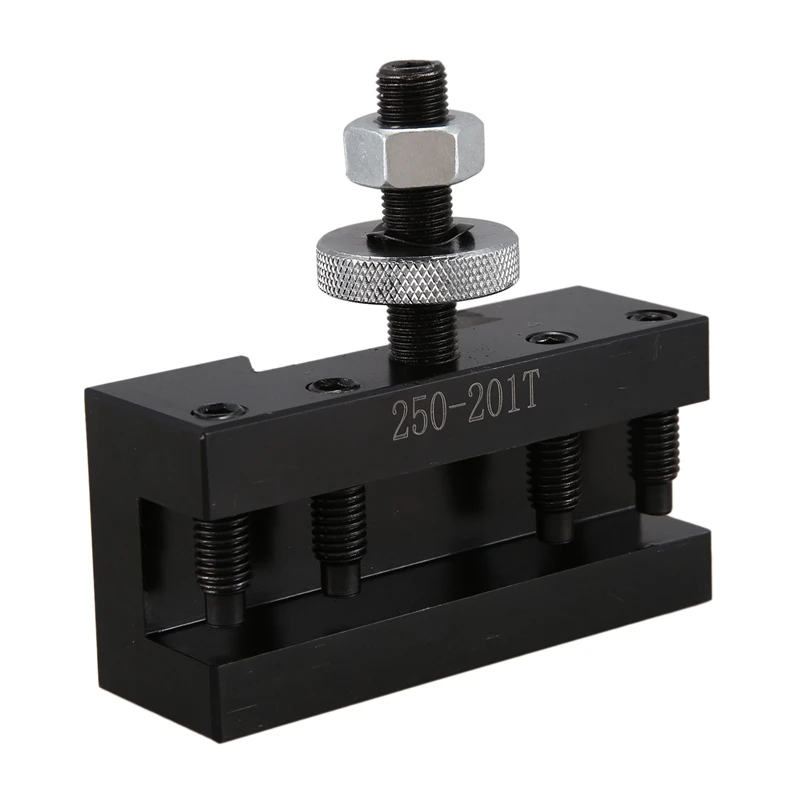 

Quick Change Cnc Lathe Tool, Steel Quick Change Turning and Facing Post Holder for Lathe Tools(Black 250-201T)