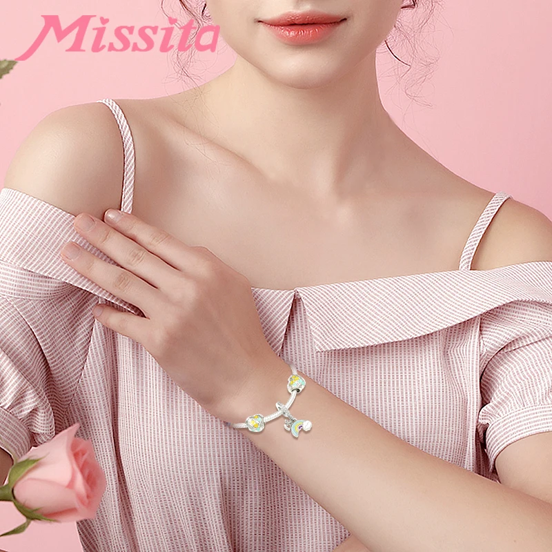 MISSITA Фэнтези Радуга серии браслет красочные цвета радуги бусины браслеты для