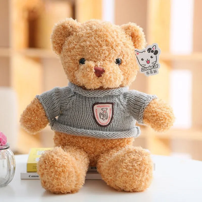 

Hot 30cm Lovely Teddy Bear Plush Toys Stuffed Cute Bear with Heart Doll Girls Valentine's Gift Kids Baby Christmas Brinquedos