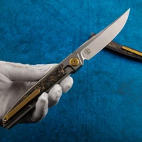maxace persian folding knife pocket knife m390 steel blade high hardness outdoor survival tool edc fruit knives self defense