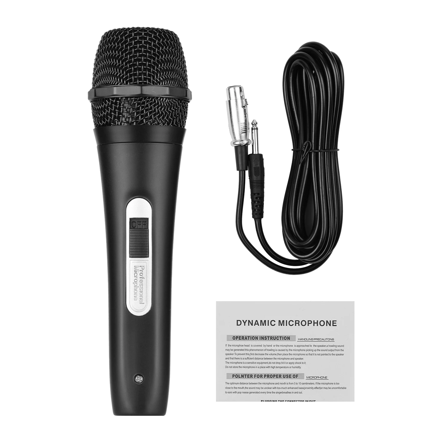 

Ручной Проводной динамический микрофон Mic XLR кабель 6,35 мм штекер для караоке прямая трансляция речи 3/5 метра аудио провод